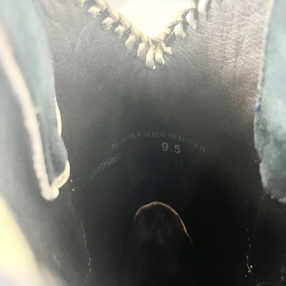 Lane RODEO HOUSTON Mens Cowboy Boots 9.5 Brown Leather Western Blunt Toe - Picture 10 of 12